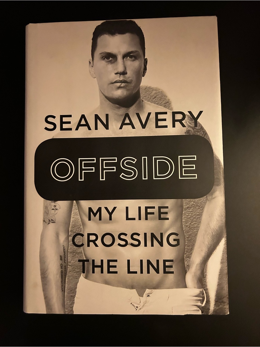 OFFSIDE by Sean Avery - Black & White Hardcover Book autographed by Sean Avery